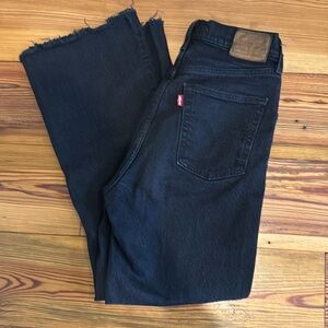 Levi’s Ribcage crop flare, 26. Black.